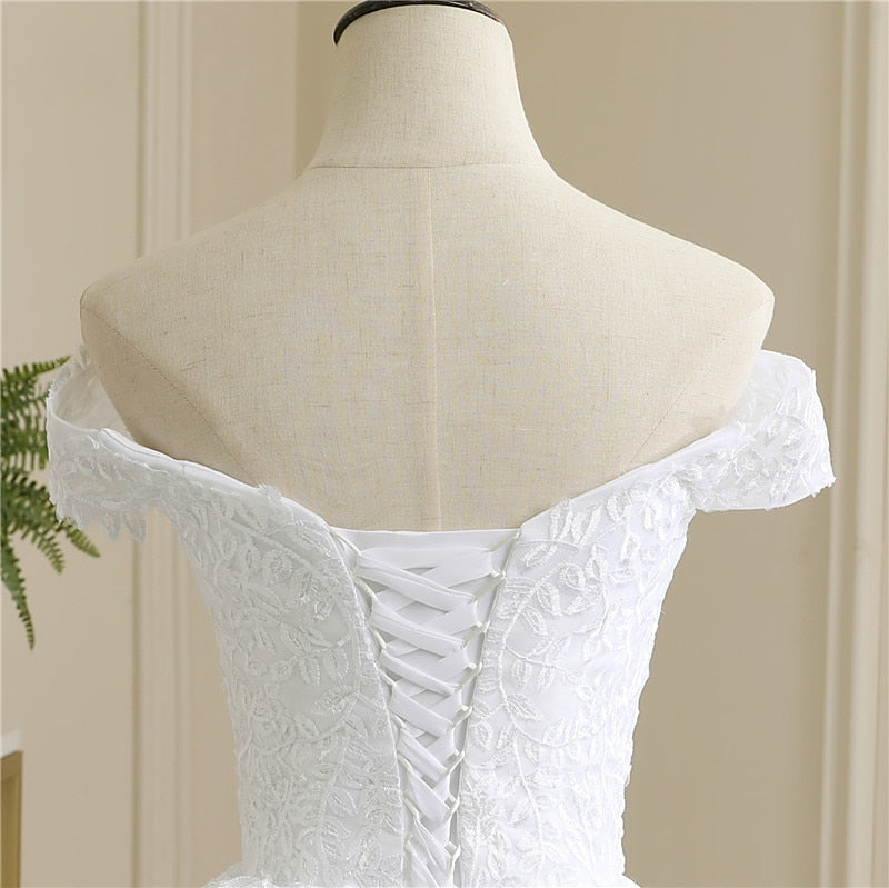 Wedding Dress Off The Shoulder Gown Train Custom-made