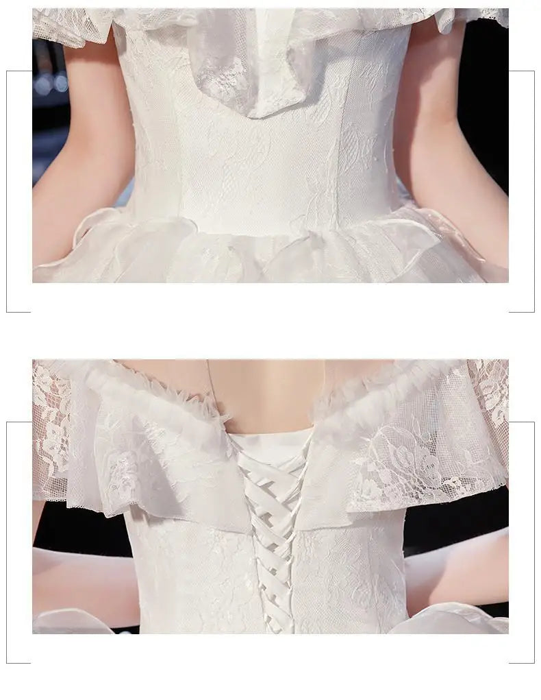 Luxury Lace Wedding Gown With Train Ball Gown Classic Cap Sleeve