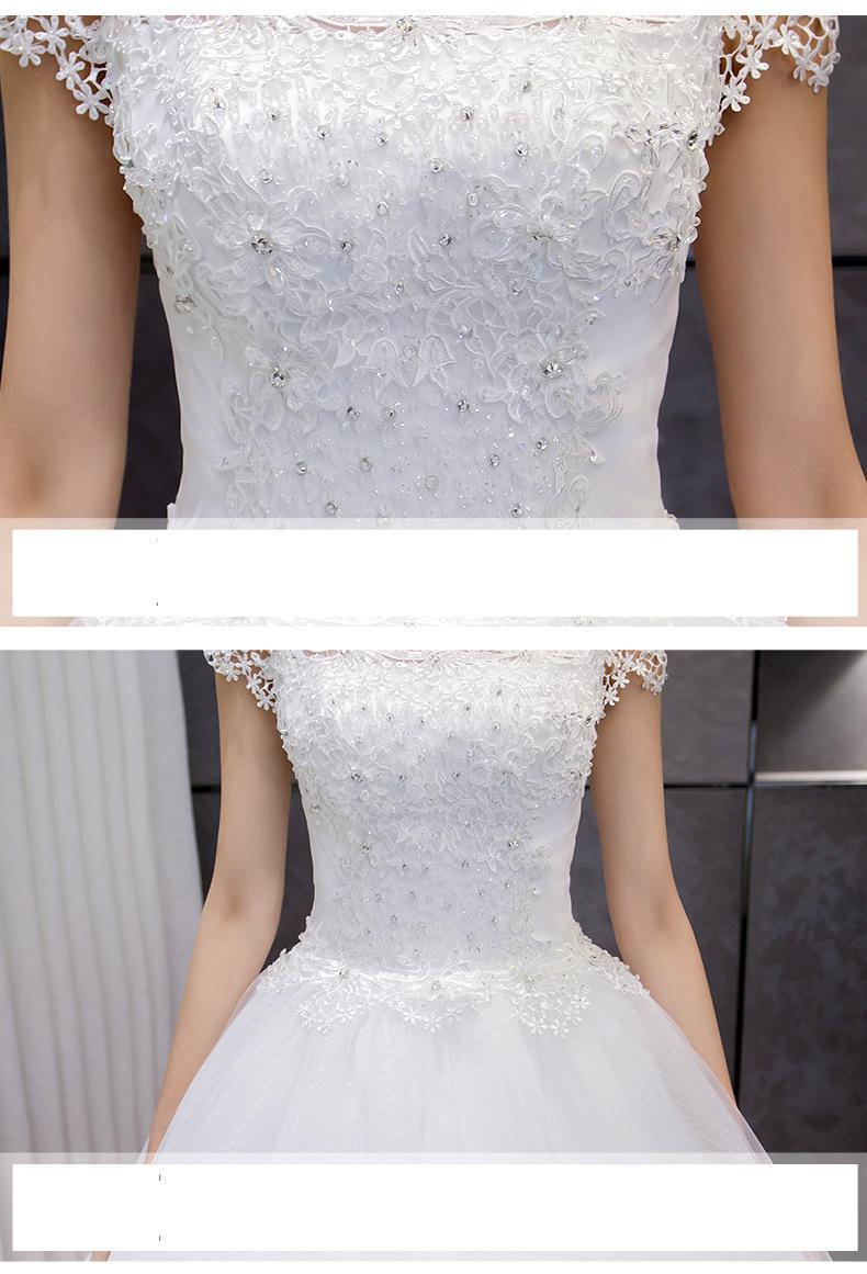 Classic O-neck Lace Up Ball Gown