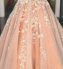 Champagne Wedding Dress With Trian Sexy V-neck Bridal Dress Backless Ball Gown