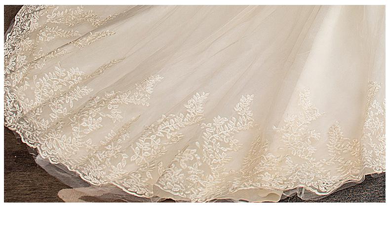 Full Sleeve Wedding Dress With Train Ball Gown Princess Luxury Lace Vestido De Noiva Custom Size