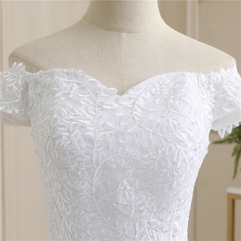 Wedding Dress Off The Shoulder Gown Train Custom-made