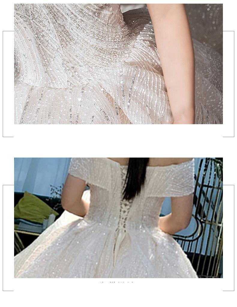 Off The Shoulder Wedding Dress Sweep Train Ball Gown Wedding Gown Vestido De Noiva Luxury Prinecess Bride Dress