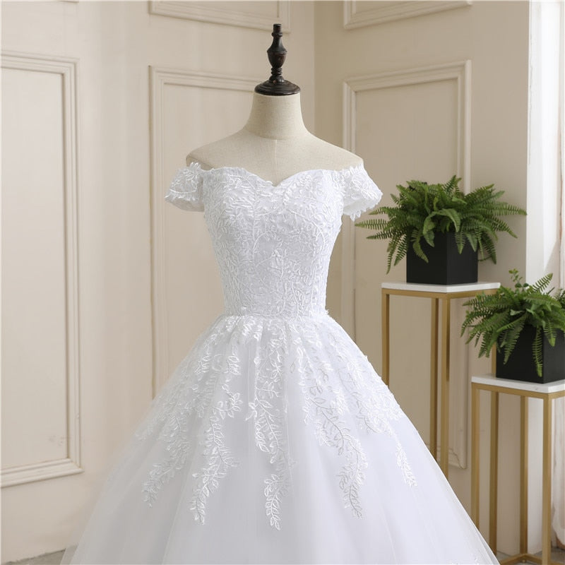 Wedding Dress Off The Shoulder Gown Train Custom-made