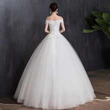 Load image into Gallery viewer, Off The Shoulder Wedding Dress 2023 light Appliques Pearls Lace Fashion Wholesale Cheap Simple Bride Dress Vestidos De Novia
