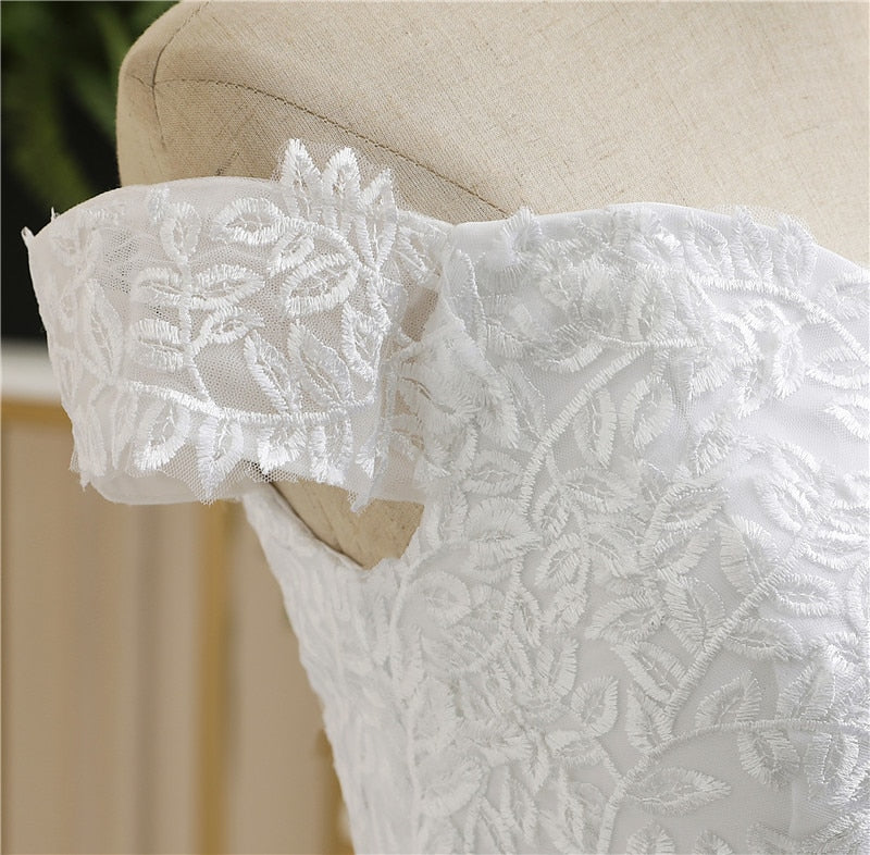 Wedding Dress Off The Shoulder Gown Train Custom-made