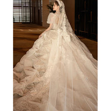 Load image into Gallery viewer, New bride senior texture luxury big tail French wedding dress

