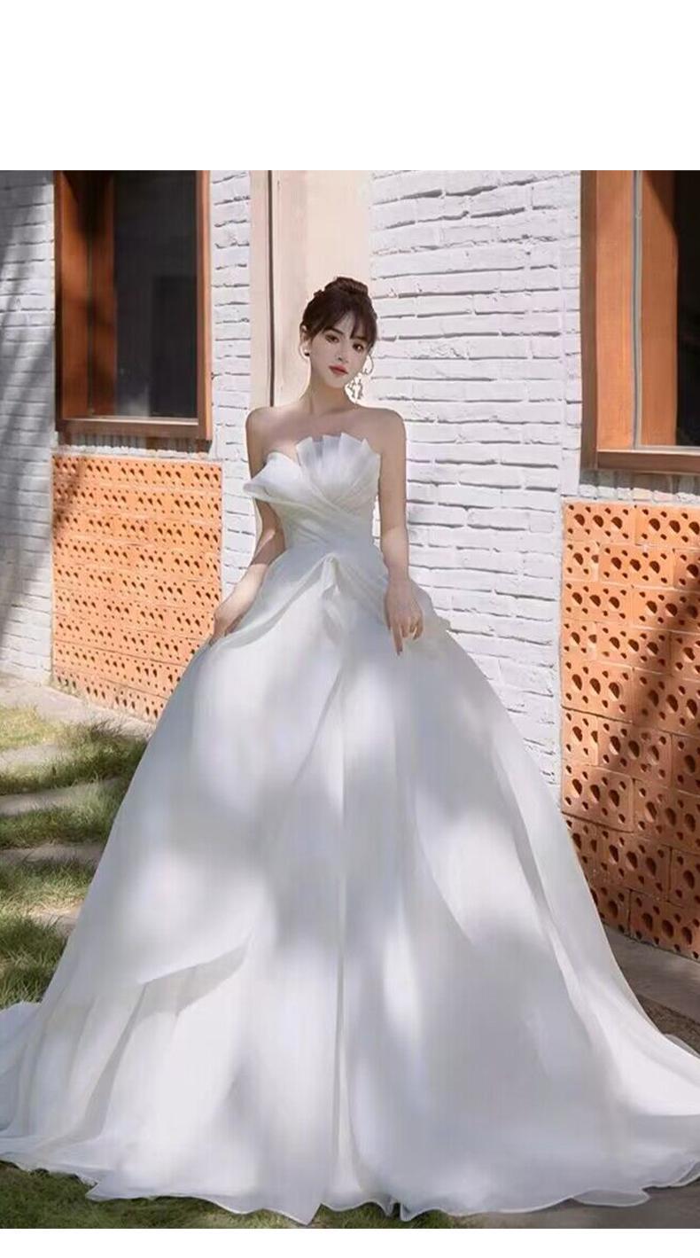 Strapless Wedding Dress Silky
