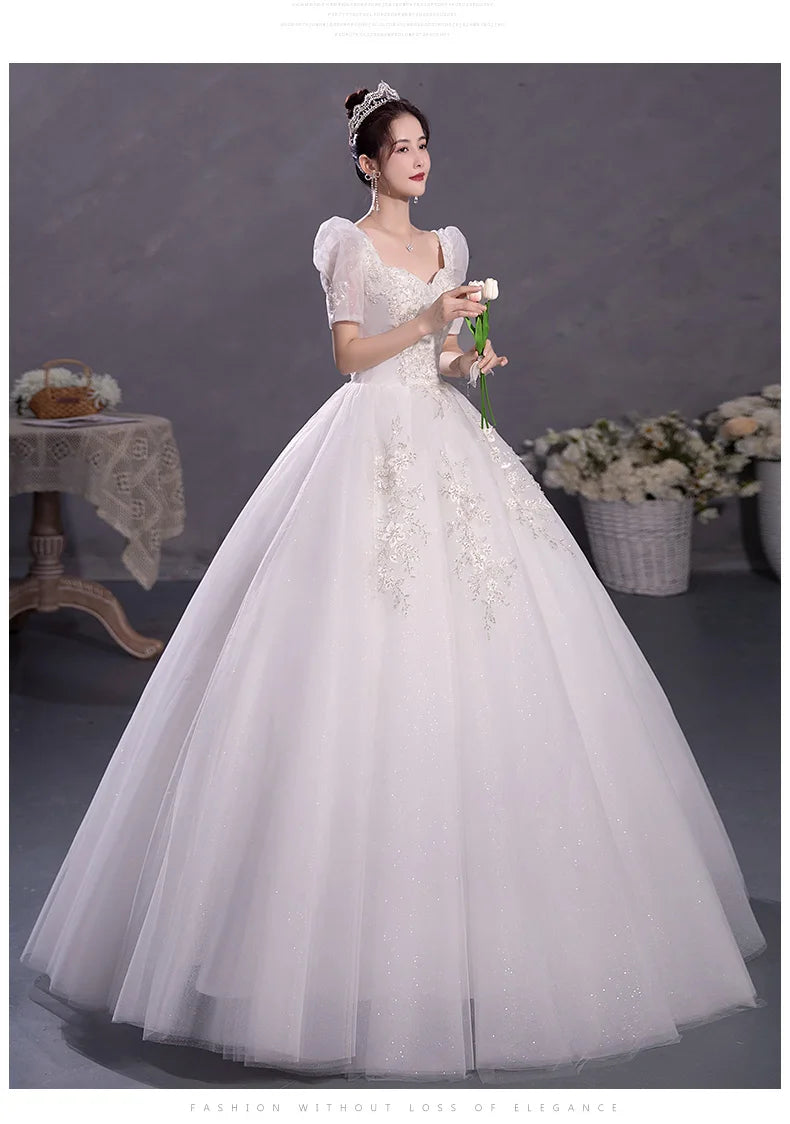 Ball Gown Wedding Dresses Off The Shoulder Wedding Gowns Elegant Appliques Beaded Bridal Dress Plus Size Vestidos De Novia 2023