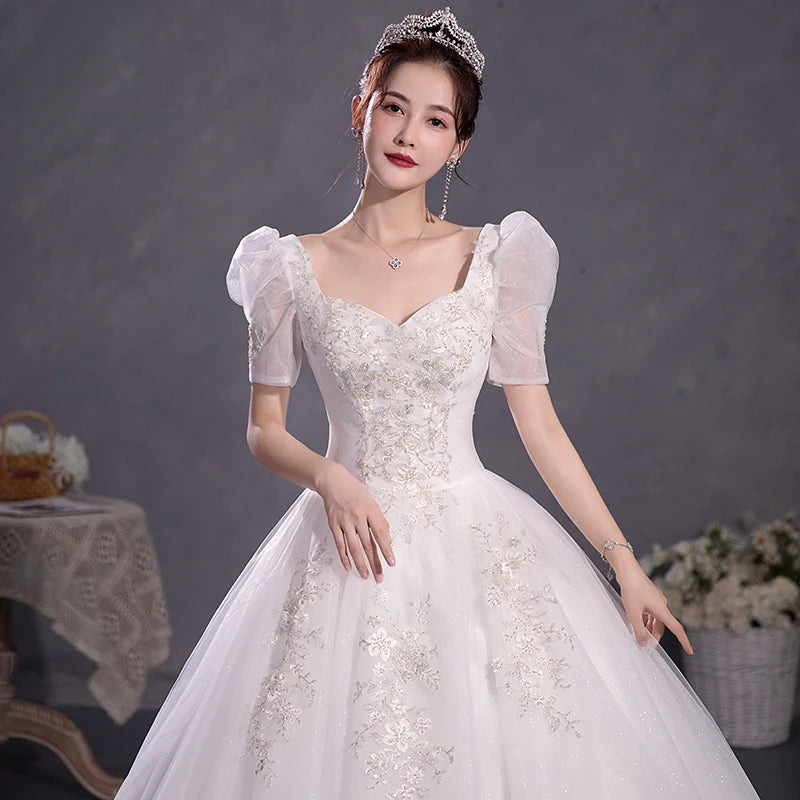 Ball Gown Wedding Dresses Off The Shoulder Wedding Gowns Elegant Appliques Beaded Bridal Dress Plus Size Vestidos De Novia 2023