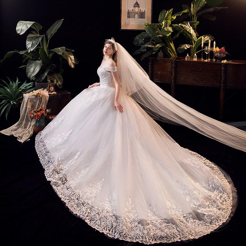 Wedding Dress Applique Plus Size Embroidery 2023 New Long Train Sweetheart Bride Dress