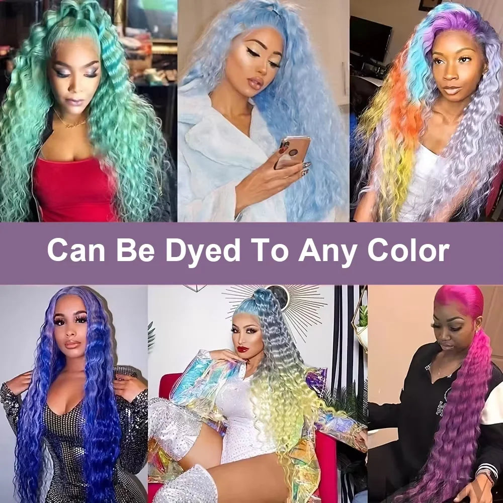 220% Curly 613 Honey Blonde 13x6 HD Brazilian Transparent 13x4 Lace Frontal Deep Wave Wig For Women
