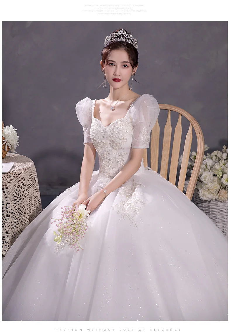 Ball Gown Wedding Dresses Off The Shoulder Wedding Gowns Elegant Appliques Beaded Bridal Dress Plus Size Vestidos De Novia 2023