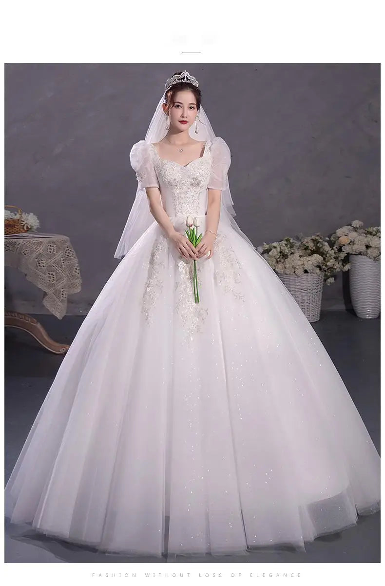 Ball Gown Wedding Dresses Off The Shoulder Wedding Gowns Elegant Appliques Beaded Bridal Dress Plus Size Vestidos De Novia 2023