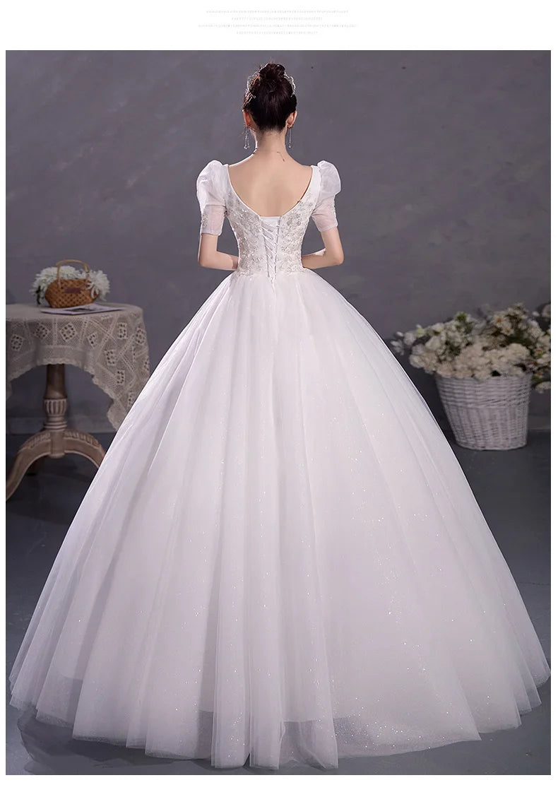 Ball Gown Wedding Dresses Off The Shoulder Wedding Gowns Elegant Appliques Beaded Bridal Dress Plus Size Vestidos De Novia 2023