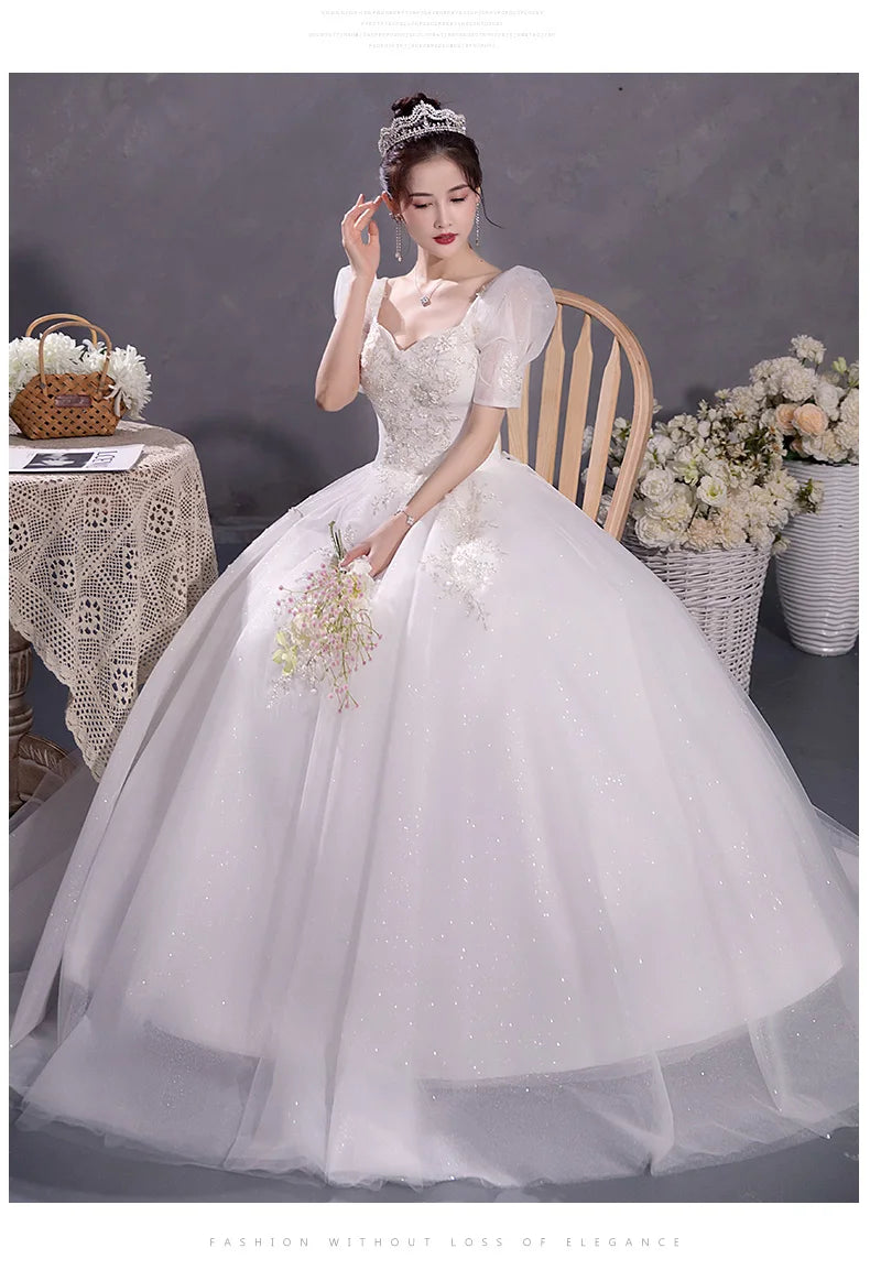 Ball Gown Wedding Dresses Off The Shoulder Wedding Gowns Elegant Appliques Beaded Bridal Dress Plus Size Vestidos De Novia 2023