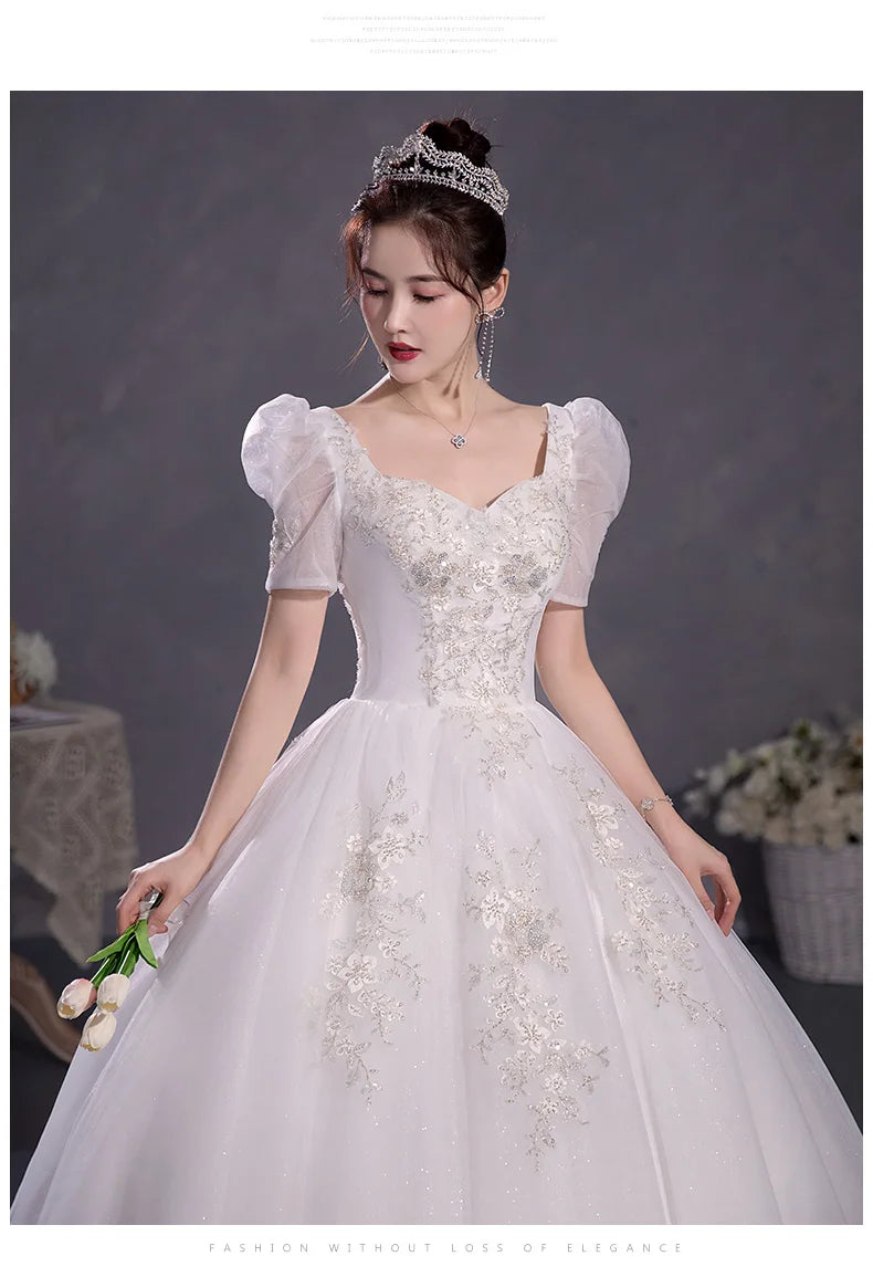 Ball Gown Wedding Dresses Off The Shoulder Wedding Gowns Elegant Appliques Beaded Bridal Dress Plus Size Vestidos De Novia 2023