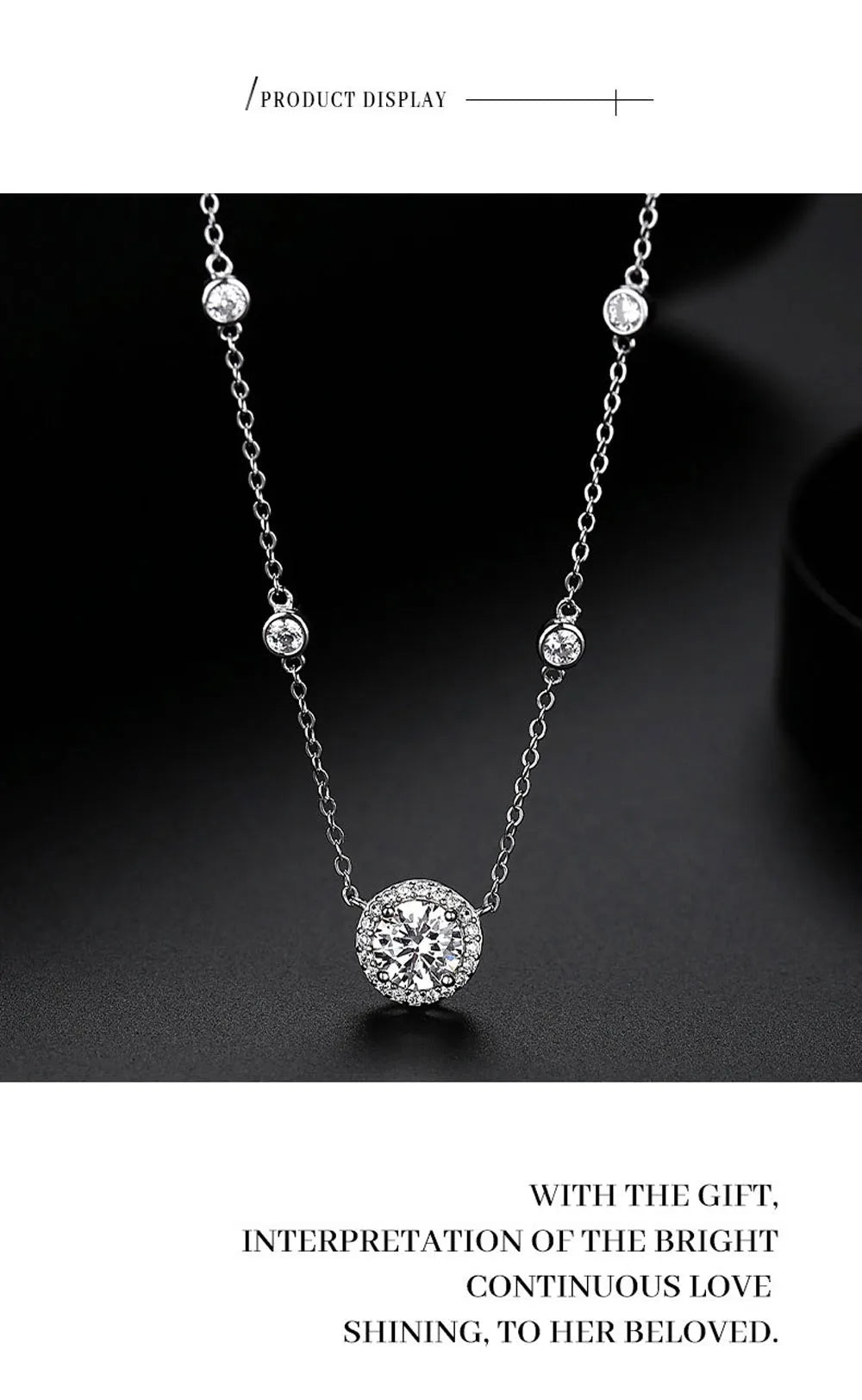 D Color 1ct Moissanite 925 Sterling Silver Starlight Necklaces