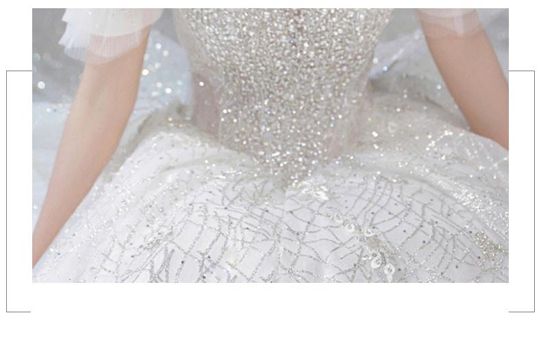 Luxury Wedding Dress Off The Shoulder Bridal Dress Lace Applique Custom Made