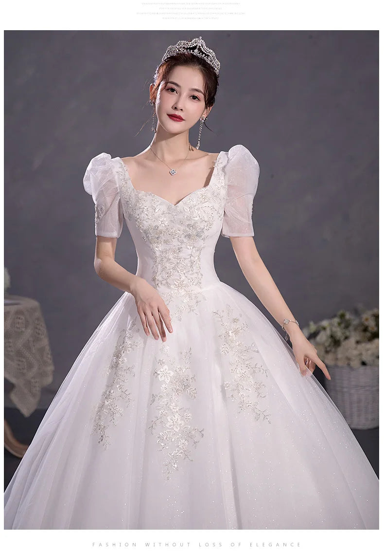 Ball Gown Wedding Dresses Off The Shoulder Wedding Gowns Elegant Appliques Beaded Bridal Dress Plus Size Vestidos De Novia 2023