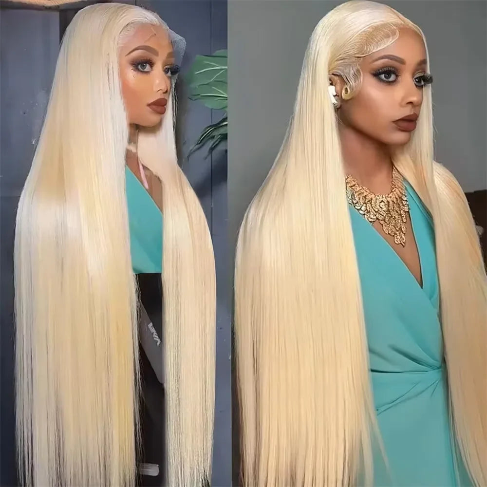 613 Blonde Straight 13x4 13x6 HD Transparent Lace Front Human Hair Wigs