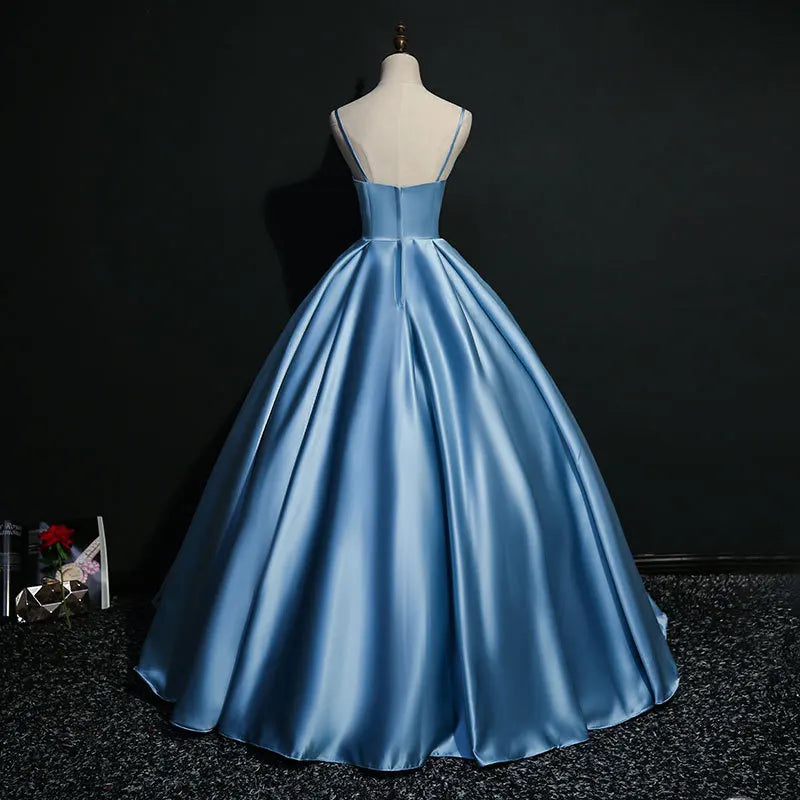 Elegant Ball Gown Women Satin Appliques Quinceanera Dresses