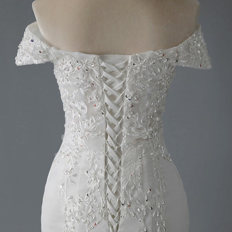 Mermaid Off The Shoulder Sexy Lace Mermaid Bridal Dresses