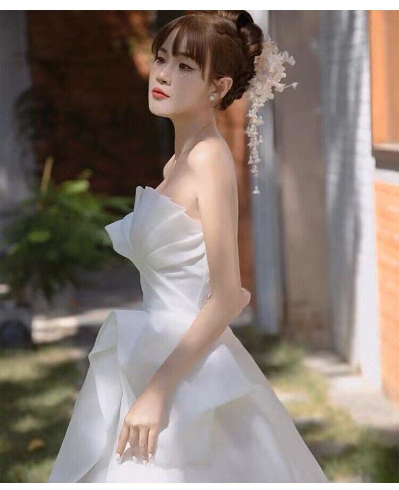 Strapless Wedding Dress Silky
