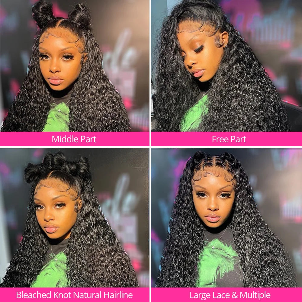 Hd 13x6 Lace Wig Human Hair Curly Wig 40 Inch Brazilian Pre Plucked