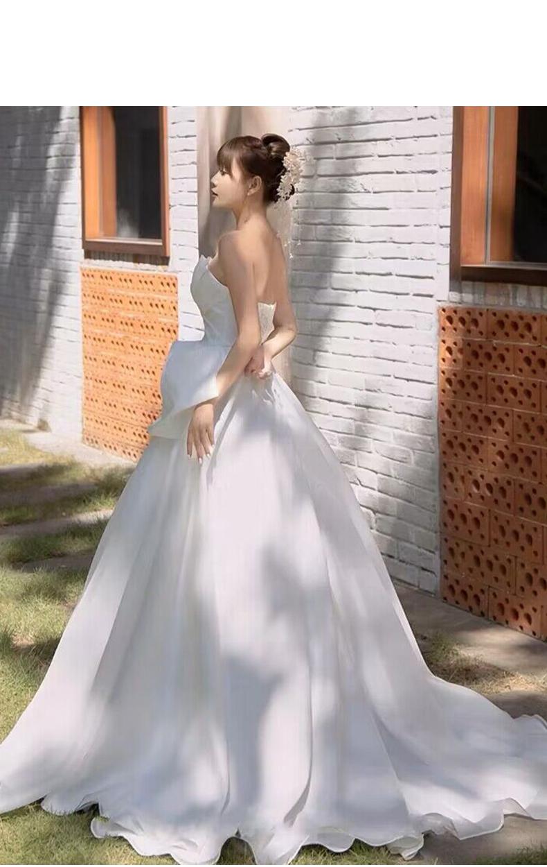 Strapless Wedding Dress Silky