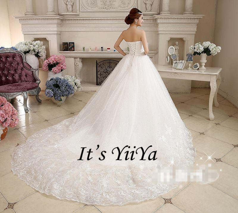 Free shipping 2017 New Bling Strapless Sequins Wedding Dresses White Beading Gowns Princess Bride Frocks Plus size XXN053