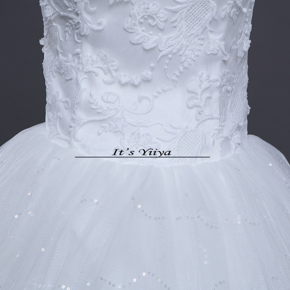 Free shipping New 2017 Summer O-neck Lace White Wedding Dresses Plus size Princess Bride Frocks Vestidos De Novia HS246