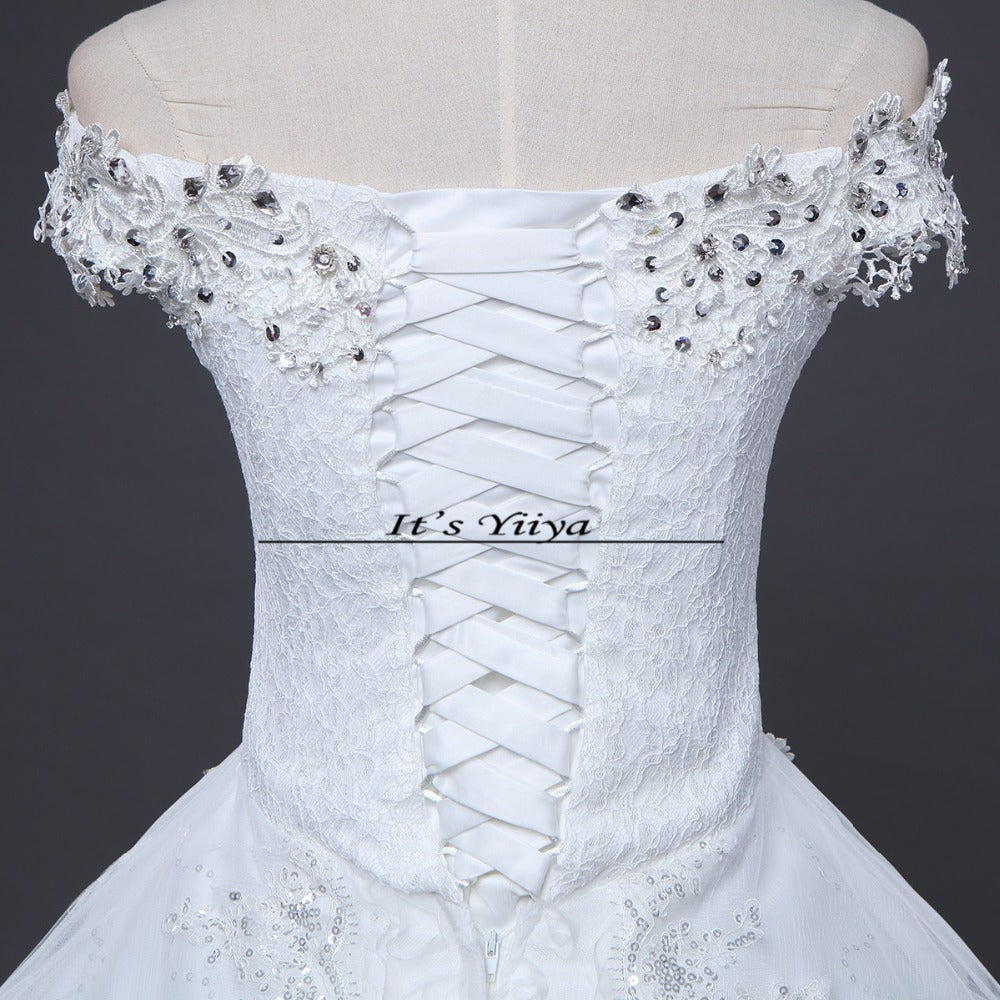 Free shipping 2015 new design high quality wedding dress white princess wedding gown fashion sexy Vestidos De Novia HS595