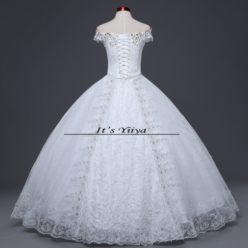 Free shipping 2015 new design high quality wedding dress white princess wedding gown fashion sexy Vestidos De Novia HS595