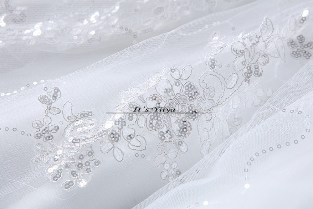 Free shipping YiiYa 2016 Red White Boat Neck Wedding Dresses Princess Gowns Bridal Frocks Short Sleeves Vestidos De Novia XXN143