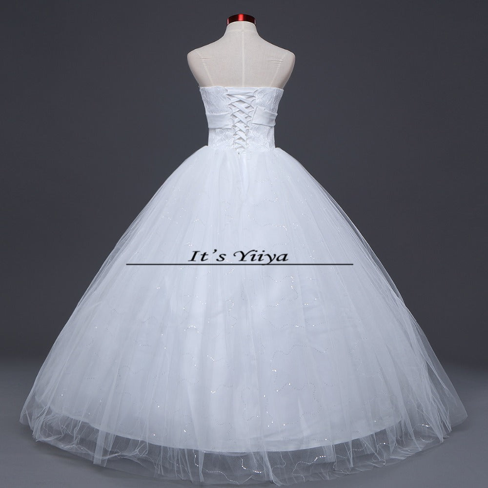 HOT Free shipping new 2015 white princess fashionable lace wedding dress romantic tulle wedding dresses Vestidos De Novia HS107