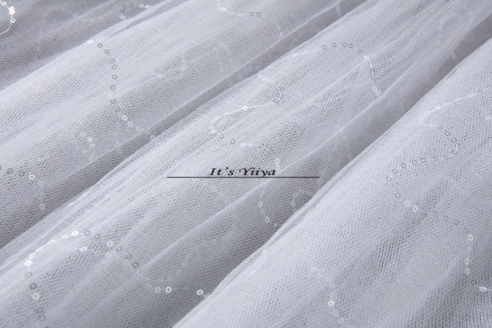 Free shipping 2016 Sequins O-neck White Wedding Dresses Princess Vestidos De Novia Wedding Ball Gowns Cheap Wedding Frocks HS230