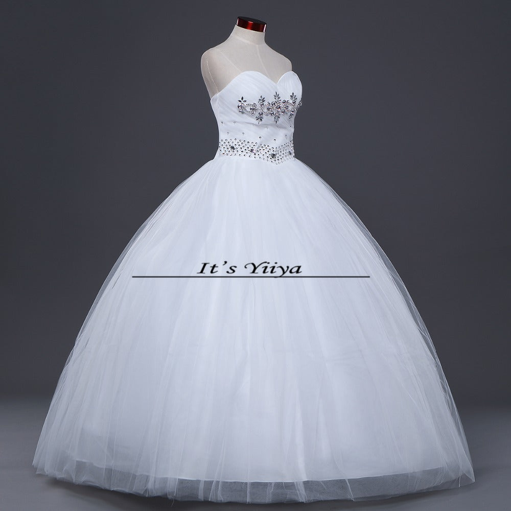 HOT Free shipping white princess wedding dress 2015 plus size fashionable cheap bride Vestidos De Novia wedding gown Y228