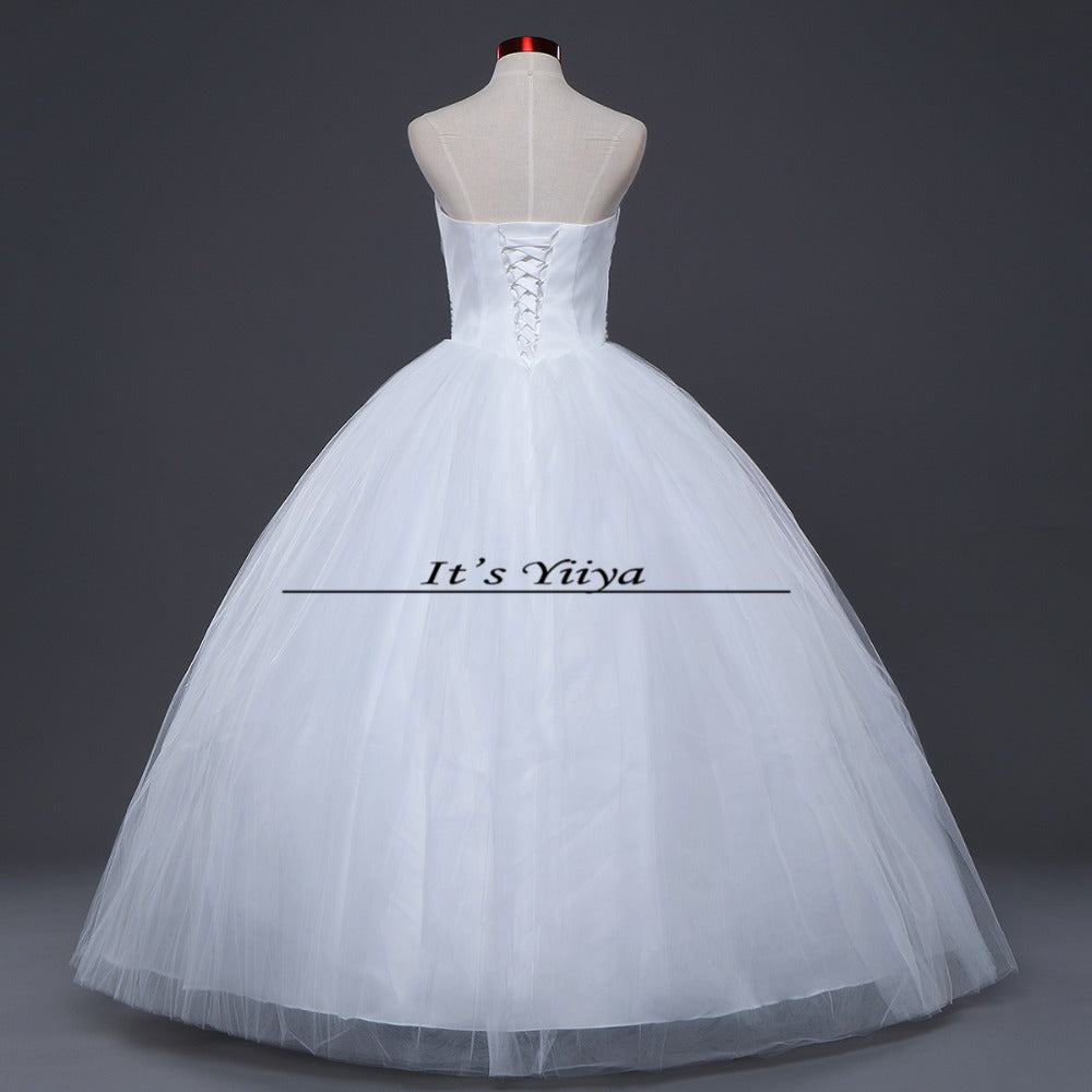 HOT Free shipping white princess wedding dress 2015 plus size fashionable cheap bride Vestidos De Novia wedding gown Y228