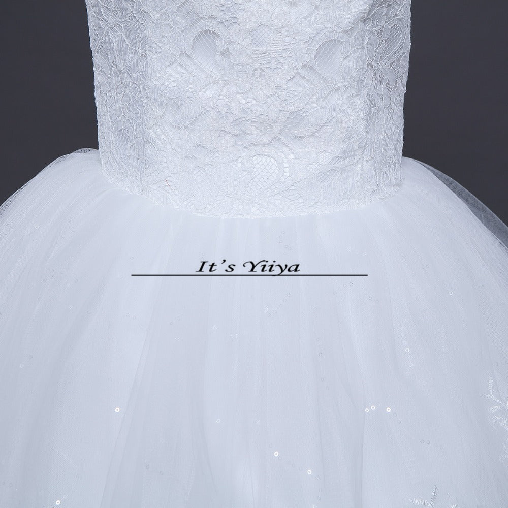 Free shipping wedding dresses 2017 white plus size lace wedding dress cheap short sleeves gowns frock Vestidos De Novia HS149