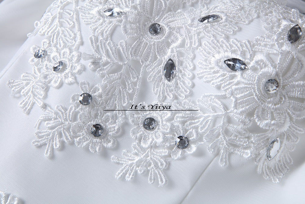Free shipping White Wedding Ball Gowns Flowers Short Sleeves Cheap Princess Vestidos De Novia Wedding Frock Bride Dress HS233