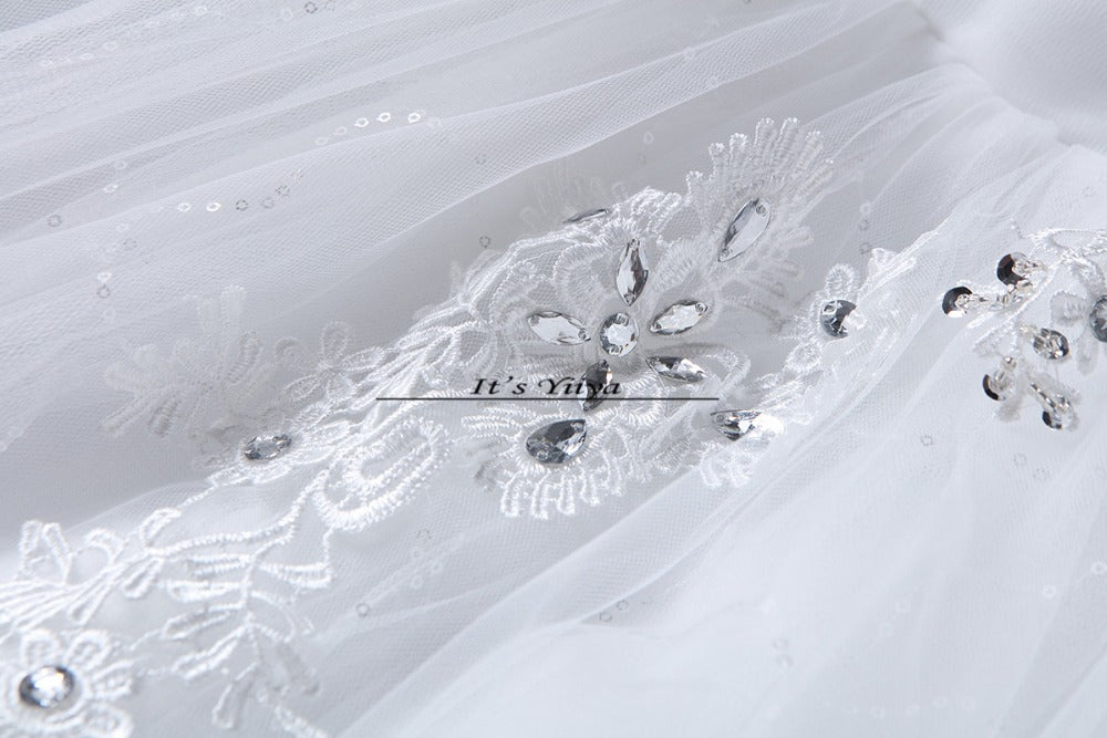 Free shipping white Wedding Dress Bride Princess Lace up Sequins Wedding Frocks Cheap Bridal Ball Gowns Vestidos De Novia HS108