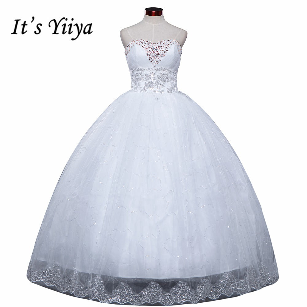 Free shipping 2015 new cheap wedding gown white lace romantic wedding dress bride dresses price under Vestidos De Novia 50 HS122