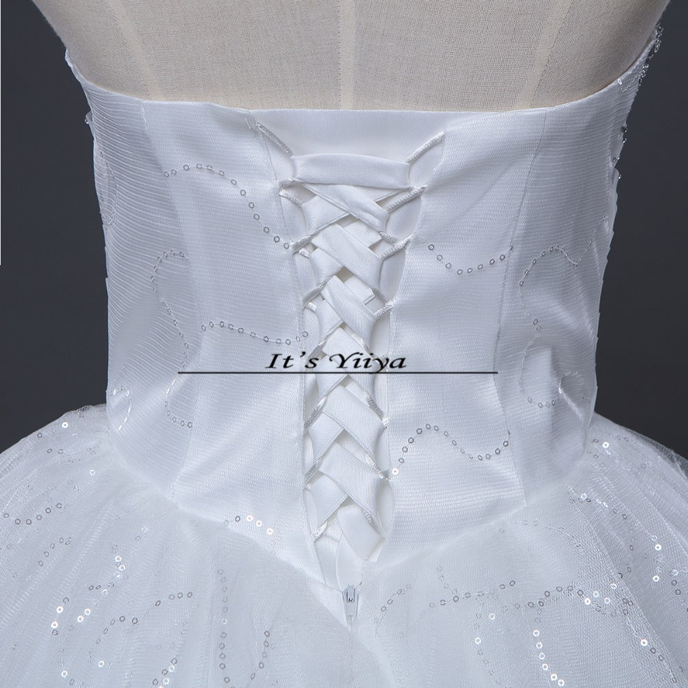 Free shipping YiiYa red wedding gowns cheap plus size lace Vestidos De Novia fashion design bride wedding dresses Y272