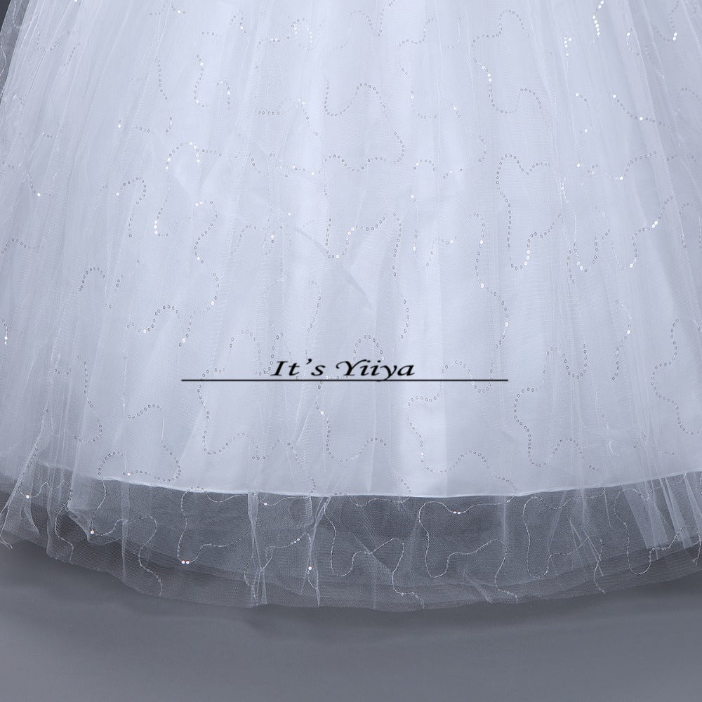 Free shipping YiiYa red wedding gowns cheap plus size lace Vestidos De Novia fashion design bride wedding dresses Y272