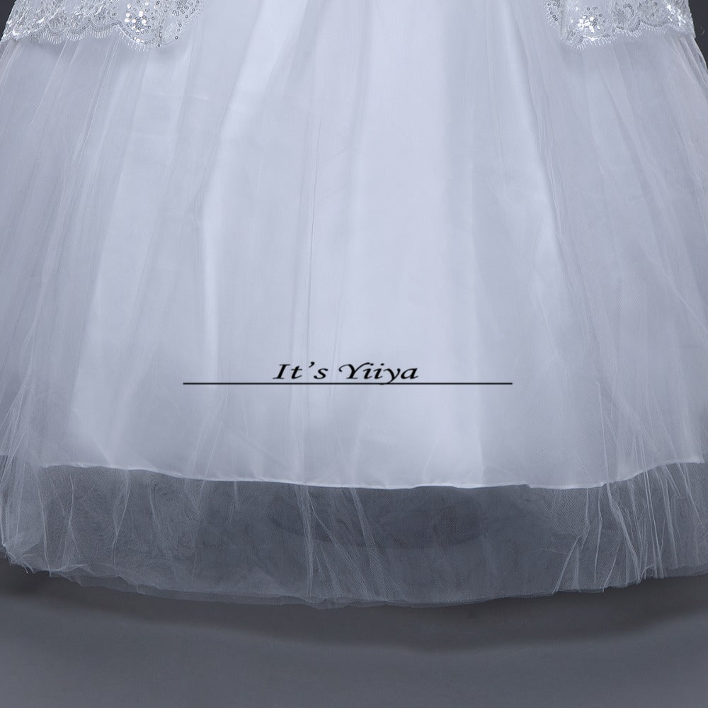 Free shipping fashion white wedding dress cheap wedding gown romantic wedding dresses frock Vestidos De Novia Y611