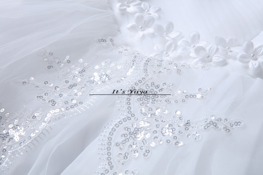 Free shipping fashion white wedding dress cheap wedding gown romantic wedding dresses frock Vestidos De Novia Y611