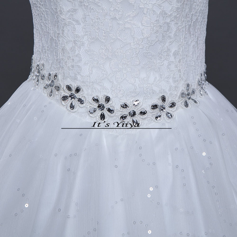 Free Shipping White or Red Cheap Lace Wedding Dress Princess Wedding Frocks Lace up Fashion Vestidos De Novia Ball gown HS587