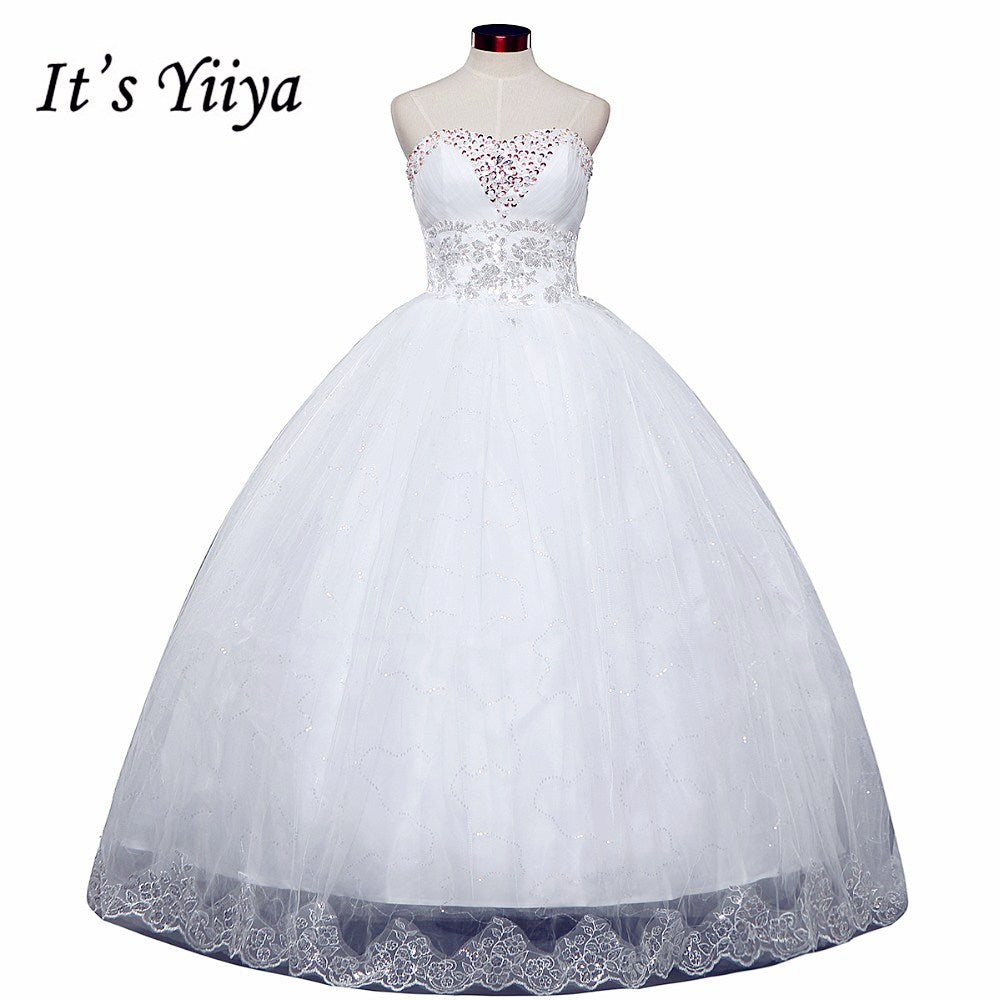 Free shipping 2015 new cheap wedding gown white lace romantic wedding dress bride dresses price under Vestidos De Novia 50 HS122
