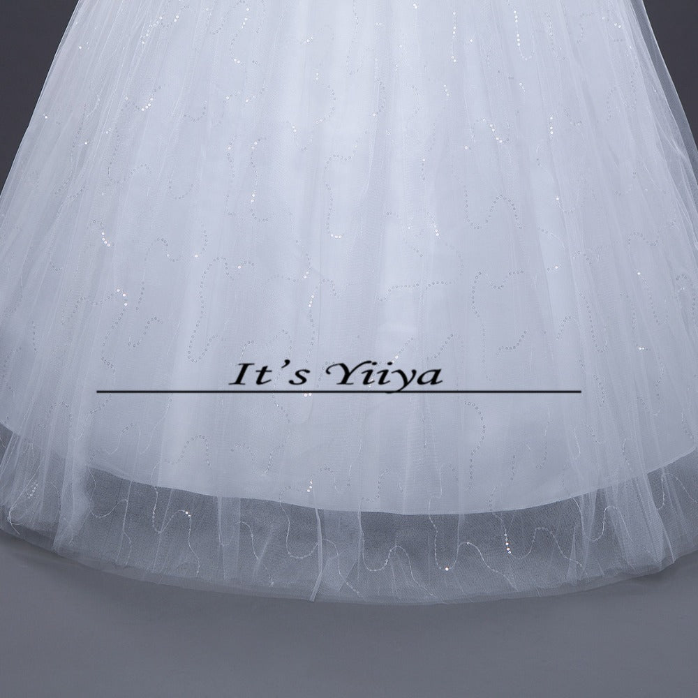 Free Shipping New Cheap Bride One Shoulder Plus size Sequins Wedding Dress Lace up Frocks Bride Ball Gowns Vestidos De Novia H47